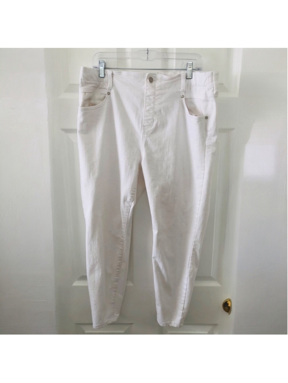 Liverpool Los Angeles Gia Glider White Straight Leg Stretch Jeans